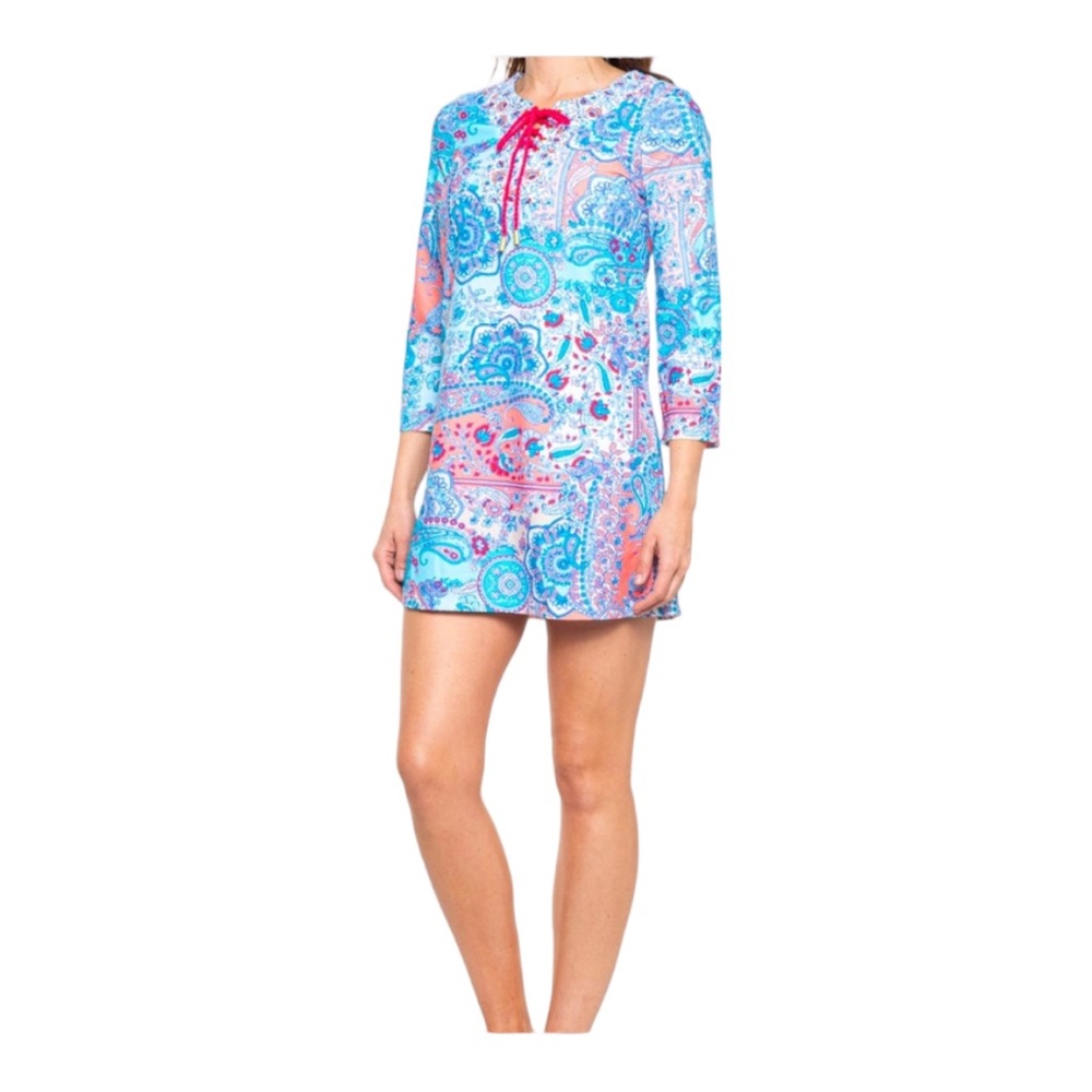 Aqua Et Sol Paisley Floral UPF Swim Cover-Up | Size XL